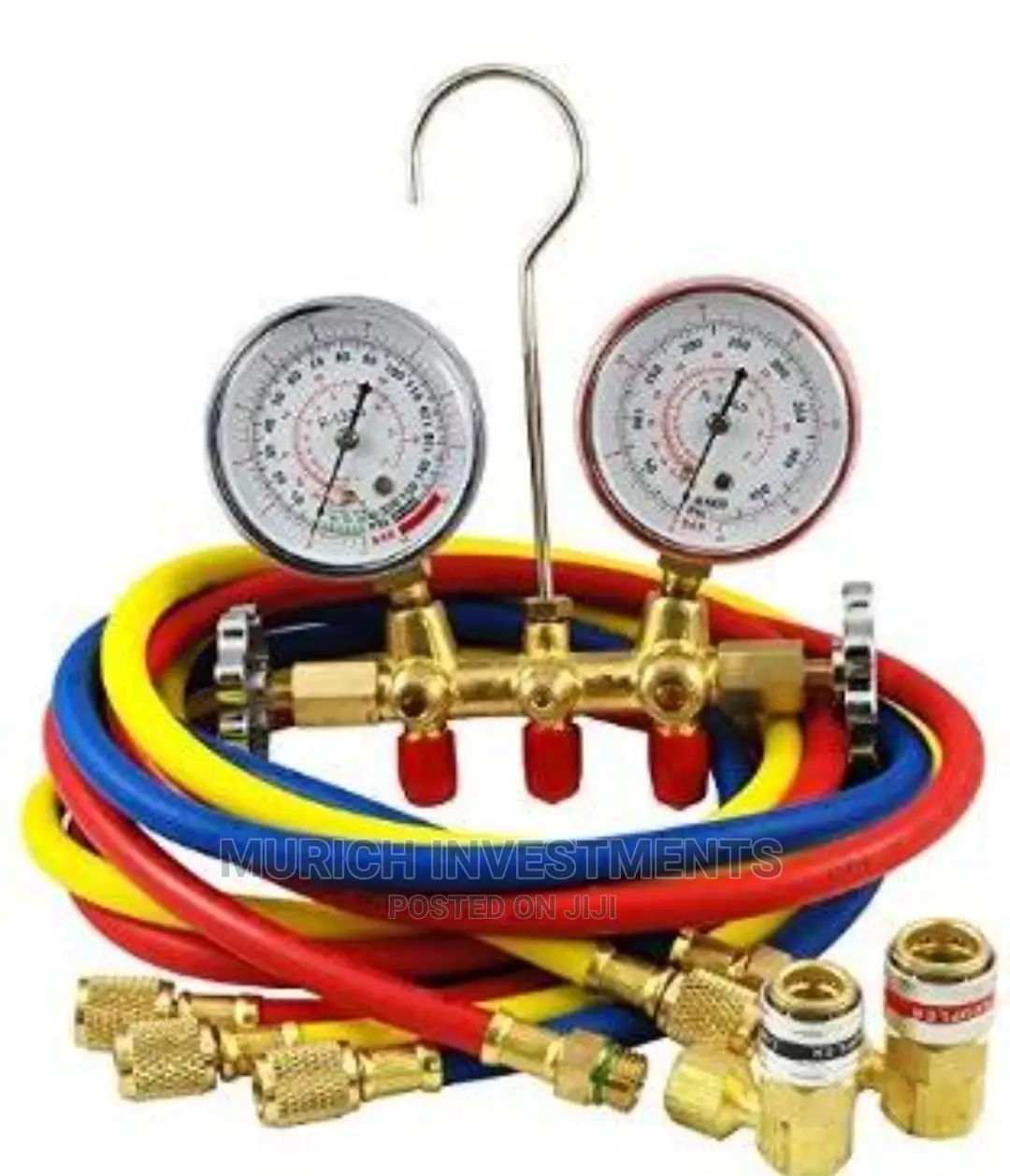 Brass and Rubber Manifold Gauge Set, for Gas Pressure