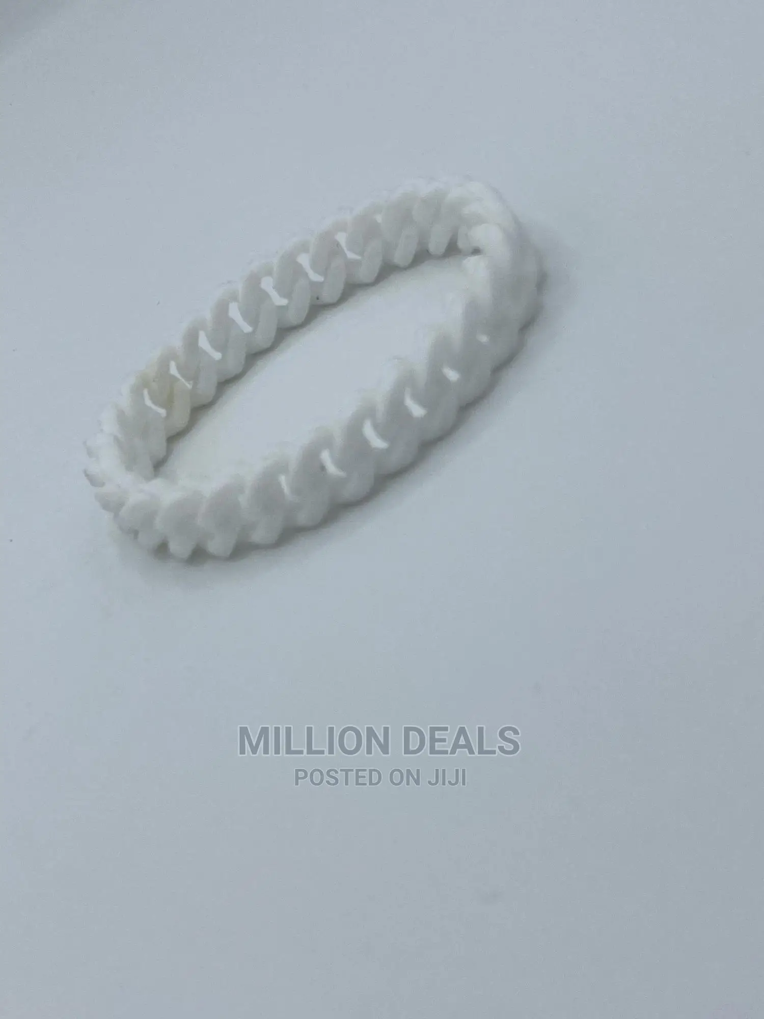 Elastic Unique Silicon Men’S Bracelet White