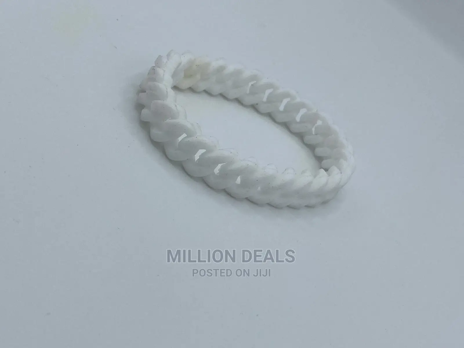 Elastic Unique Silicon Men’S Bracelet White