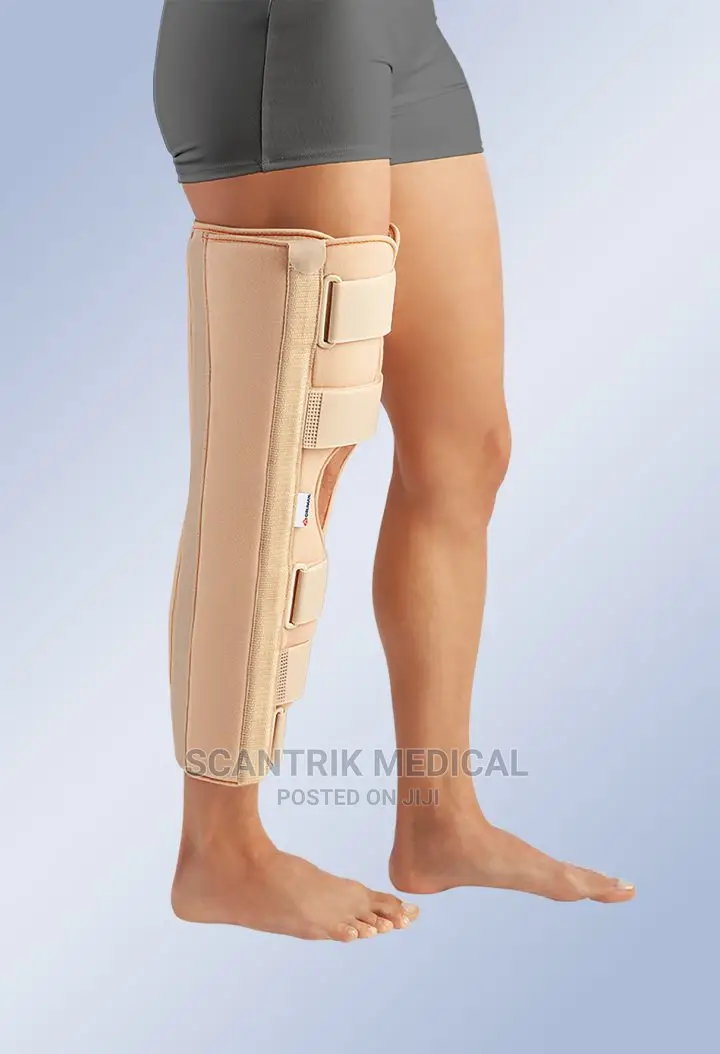 Portable Knee Brace Immobilizes Leg