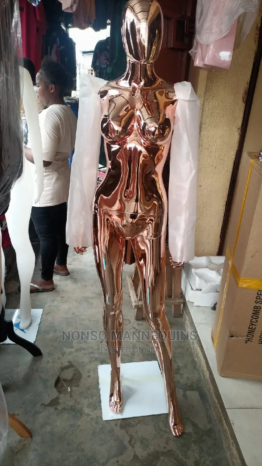 Size 8 Body Rose Gold Chrome Faceless Female Mannequins