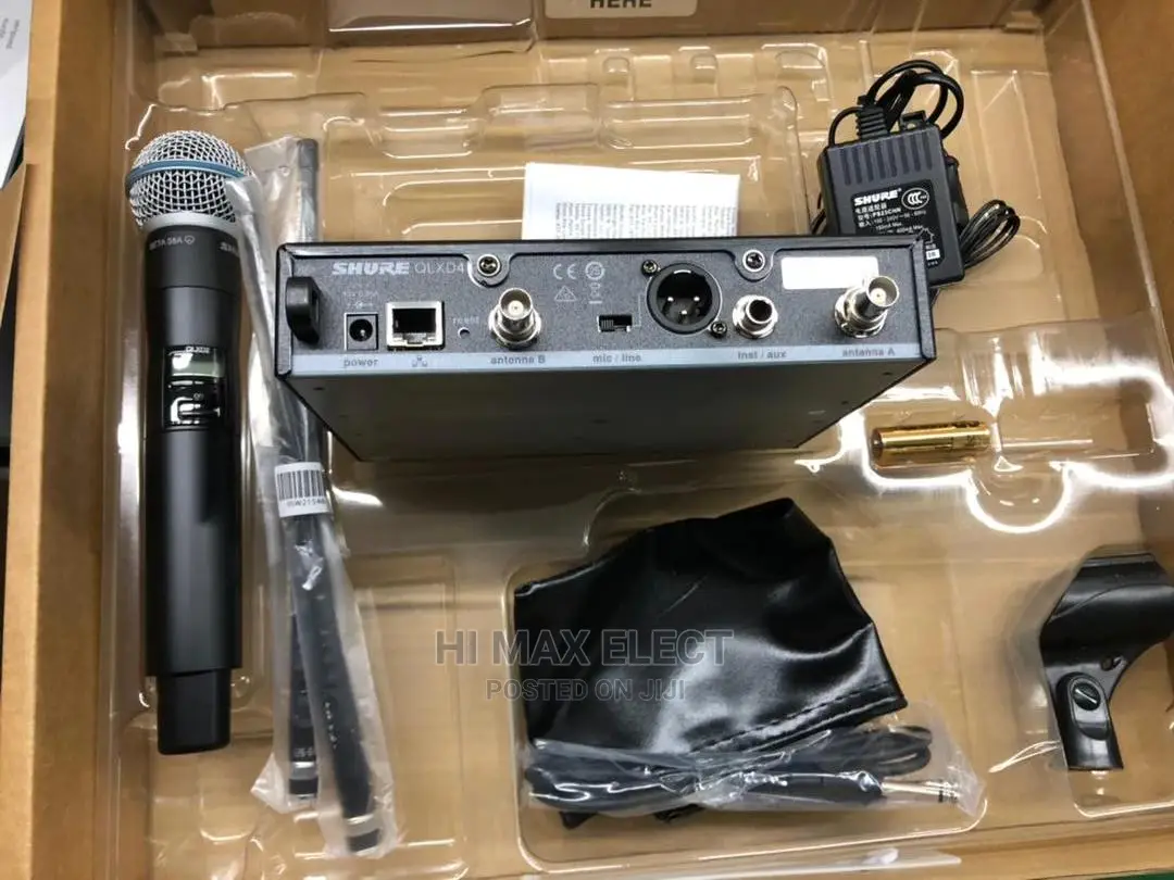 Shure QLXD4 Wireless Reciever System and Single Beta58
