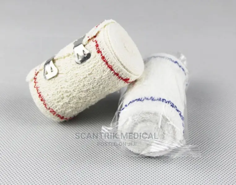Portable Elastic Crepe Bandage With Red or Blue