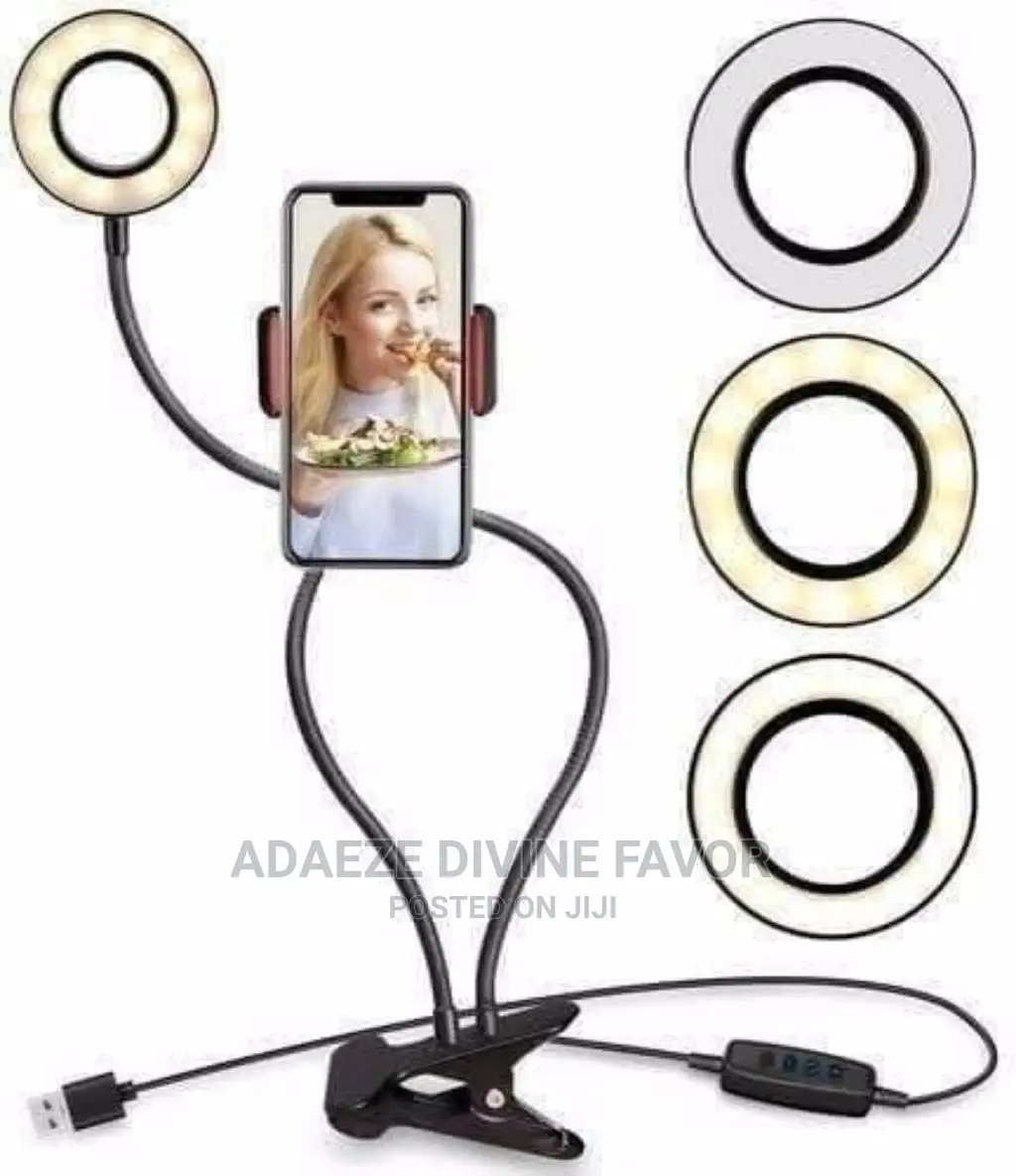 Table Clip Ring Light