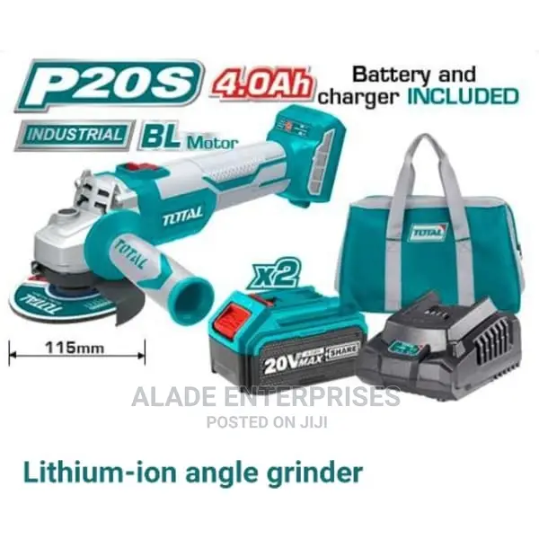 Cordless Lithium-Ion Angle Grinder With 4.0ah Batteries -