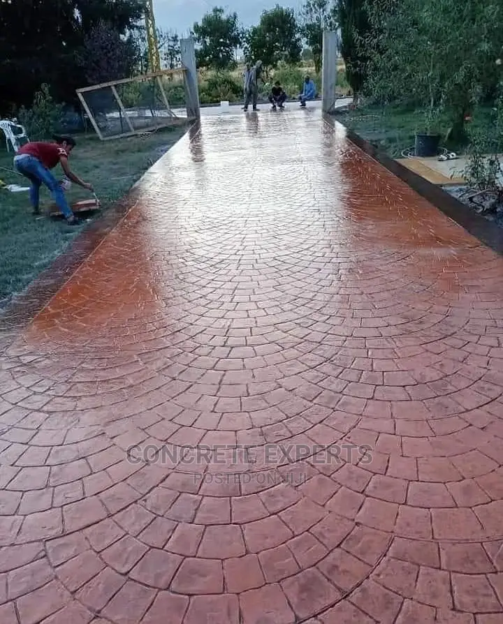 Pretty Concrete Stamped Floors