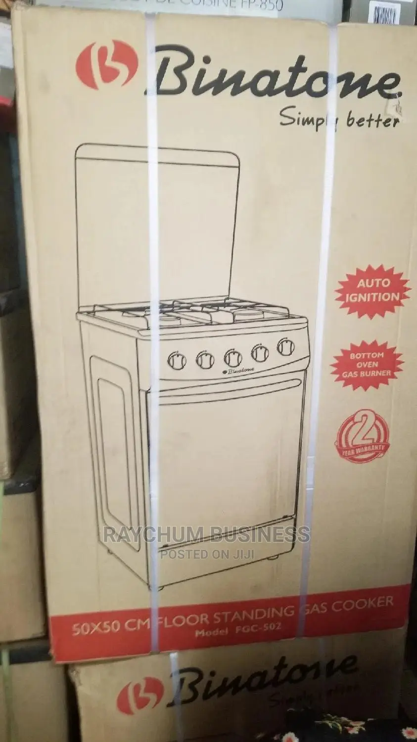 Binnatone All Gas 4burner Standing Self Ignation