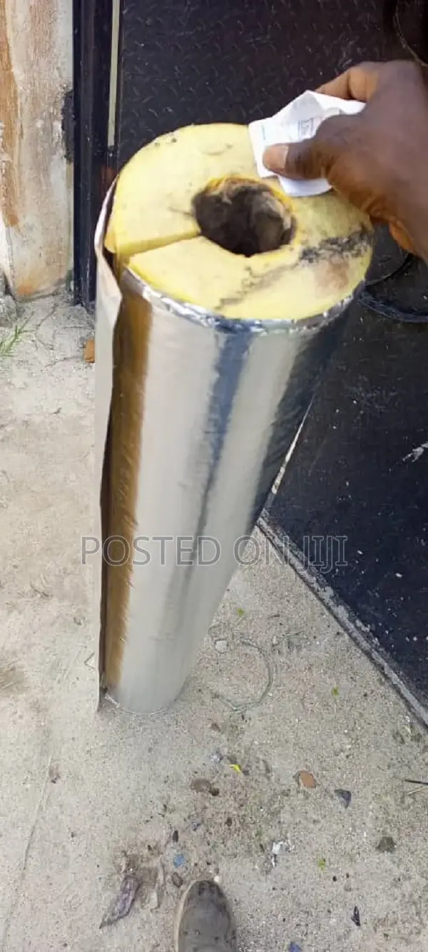 Izocam Prefabricated Fiber Glasswool Pipe 4" by 114mm