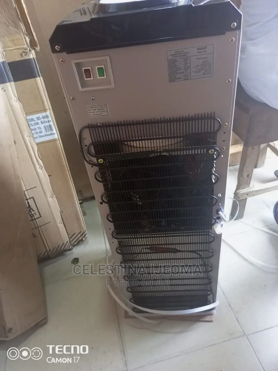 Radof Hot and Cold Water Dispenser With Fridge.