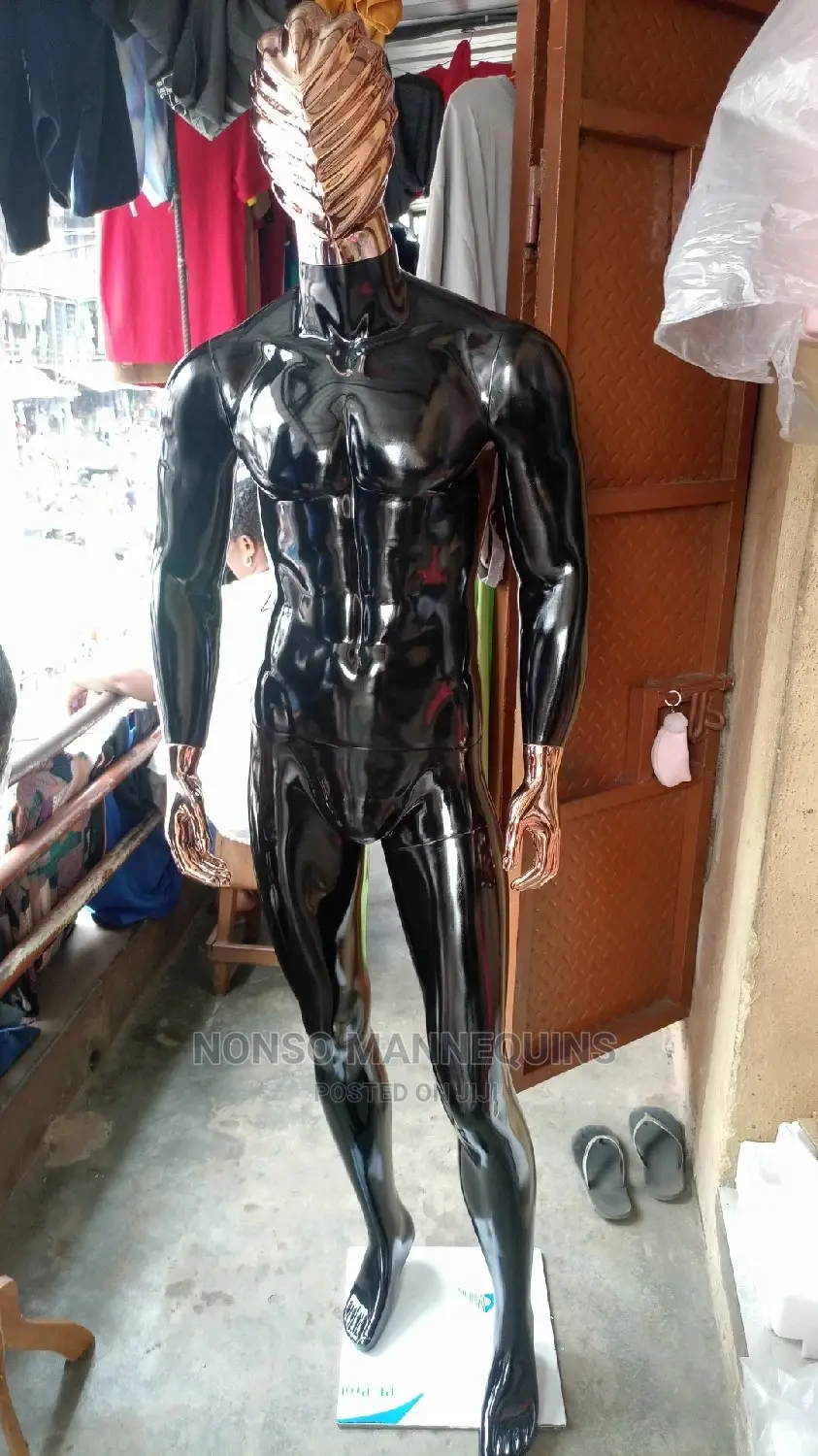 Black And Rose Gold Fibreale Huge Mannequin Display
