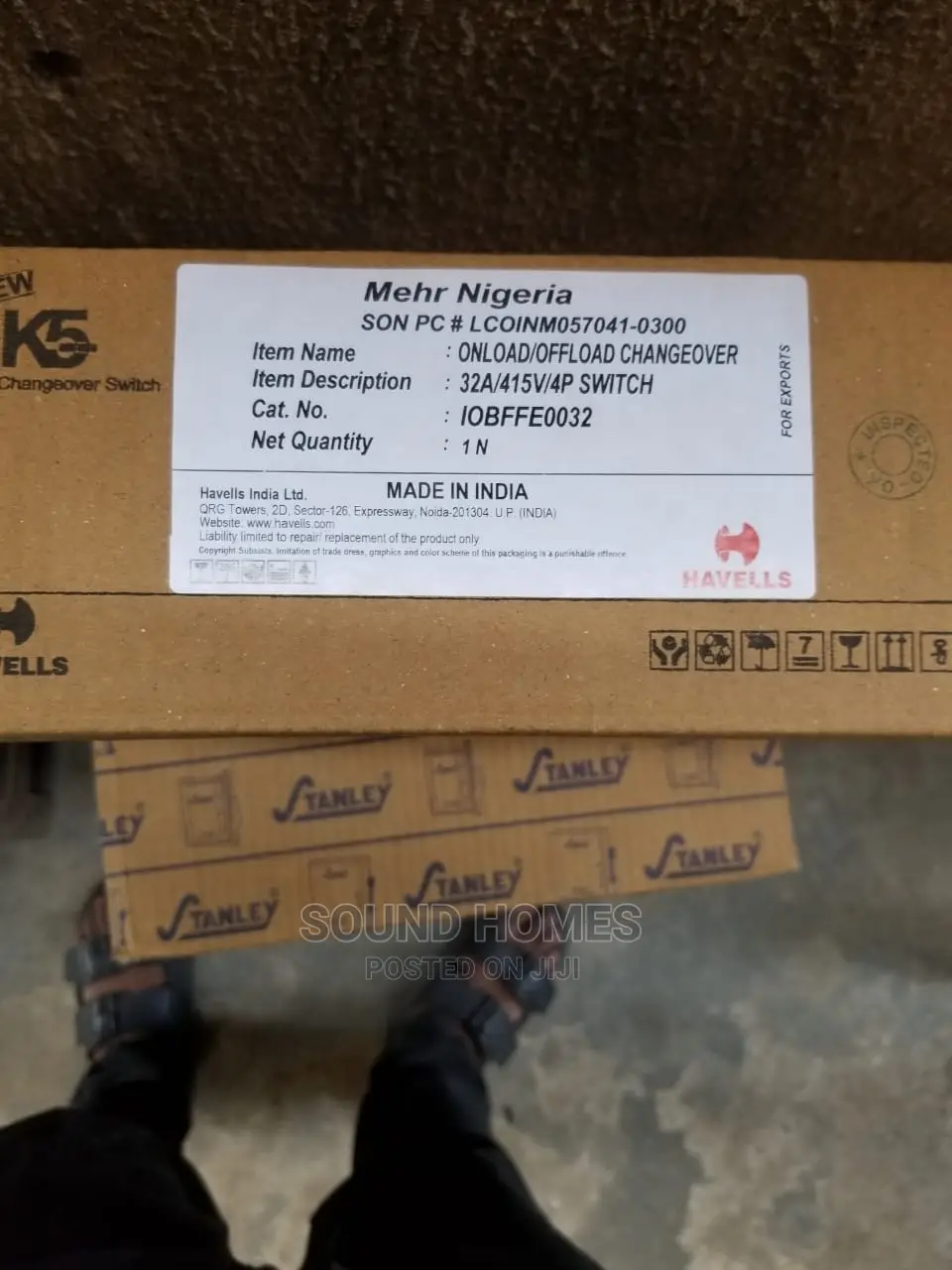 32amps Stanley Changeover Switch