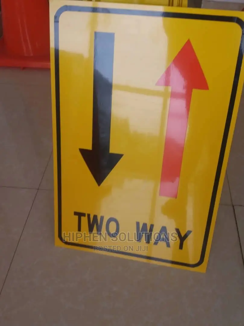 Tough Material Safety Two Way Sign