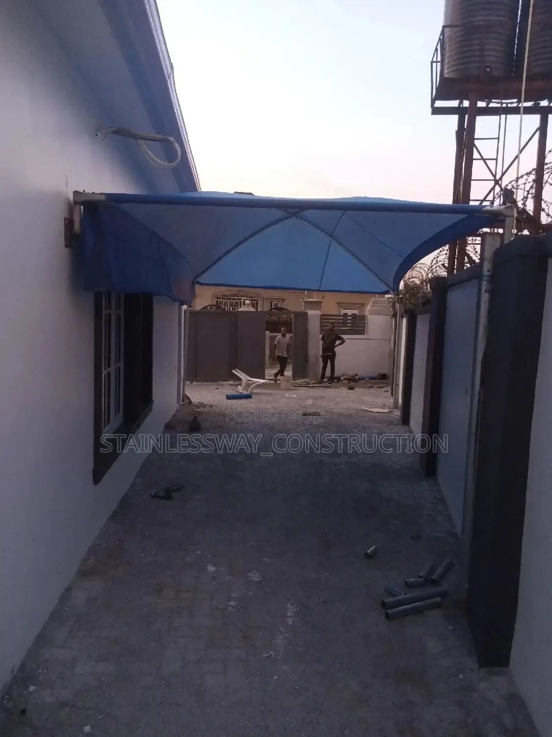 Classic Blue Carport Parking Space
