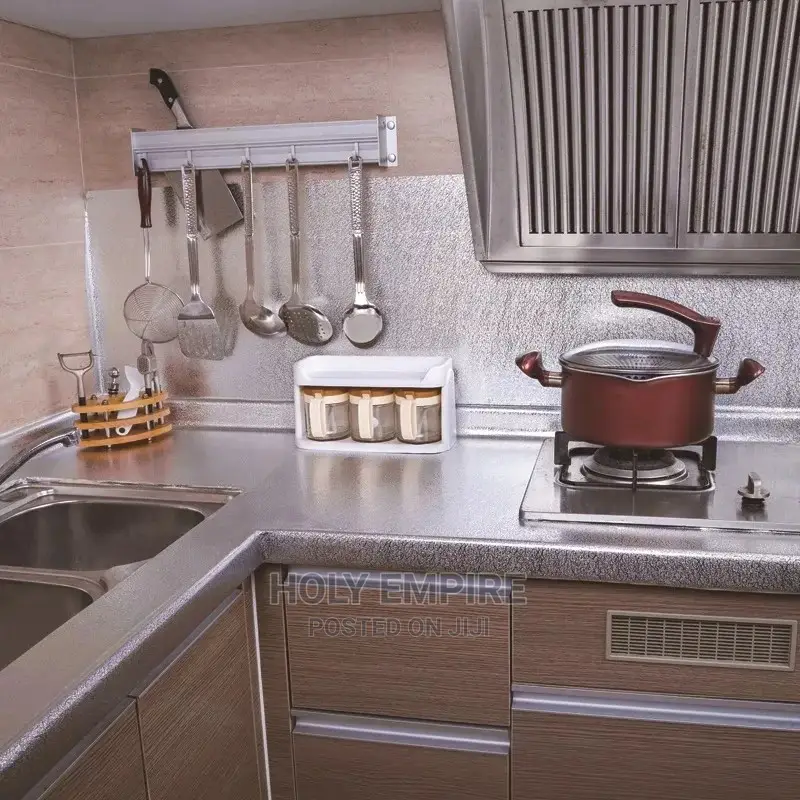 Oil-proof Waterproof Stickers Aluminum Foil Kitchen Cabinet