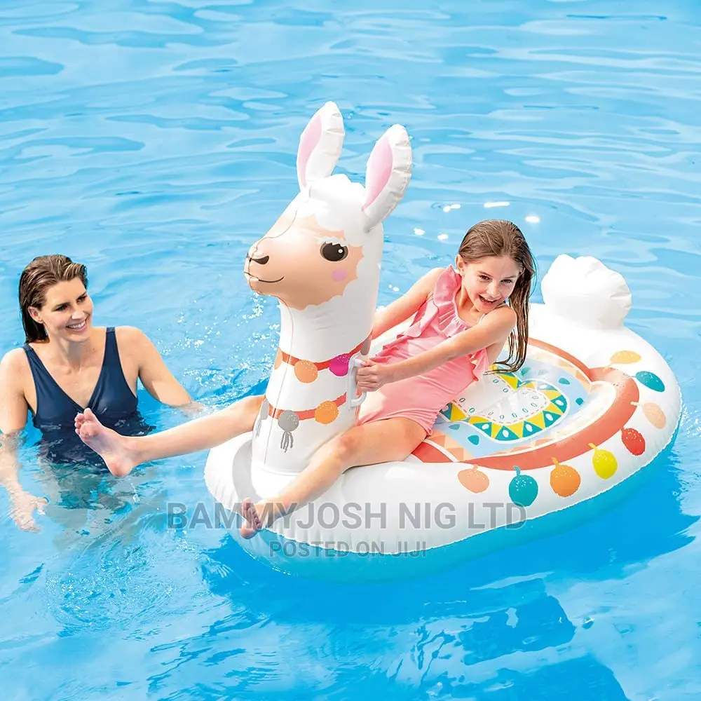 Float Mat, Cute Lama Ride On, 53.1 X 37.0 X 44.1 Inches (135
