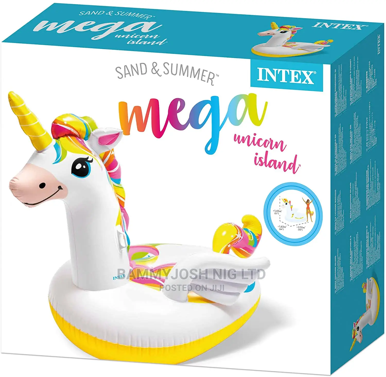 Mega Intex Unicorn Ride-on With Pump