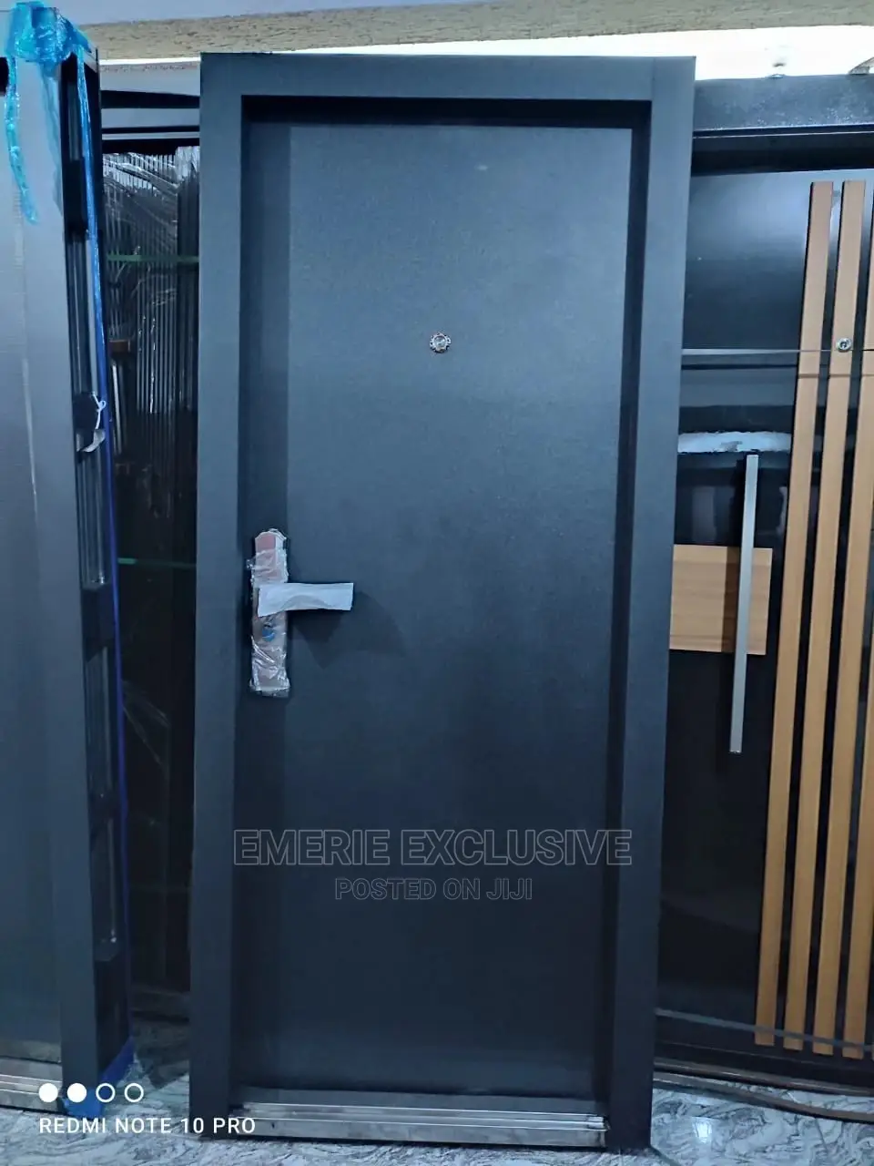 3ft: Black Steel Door