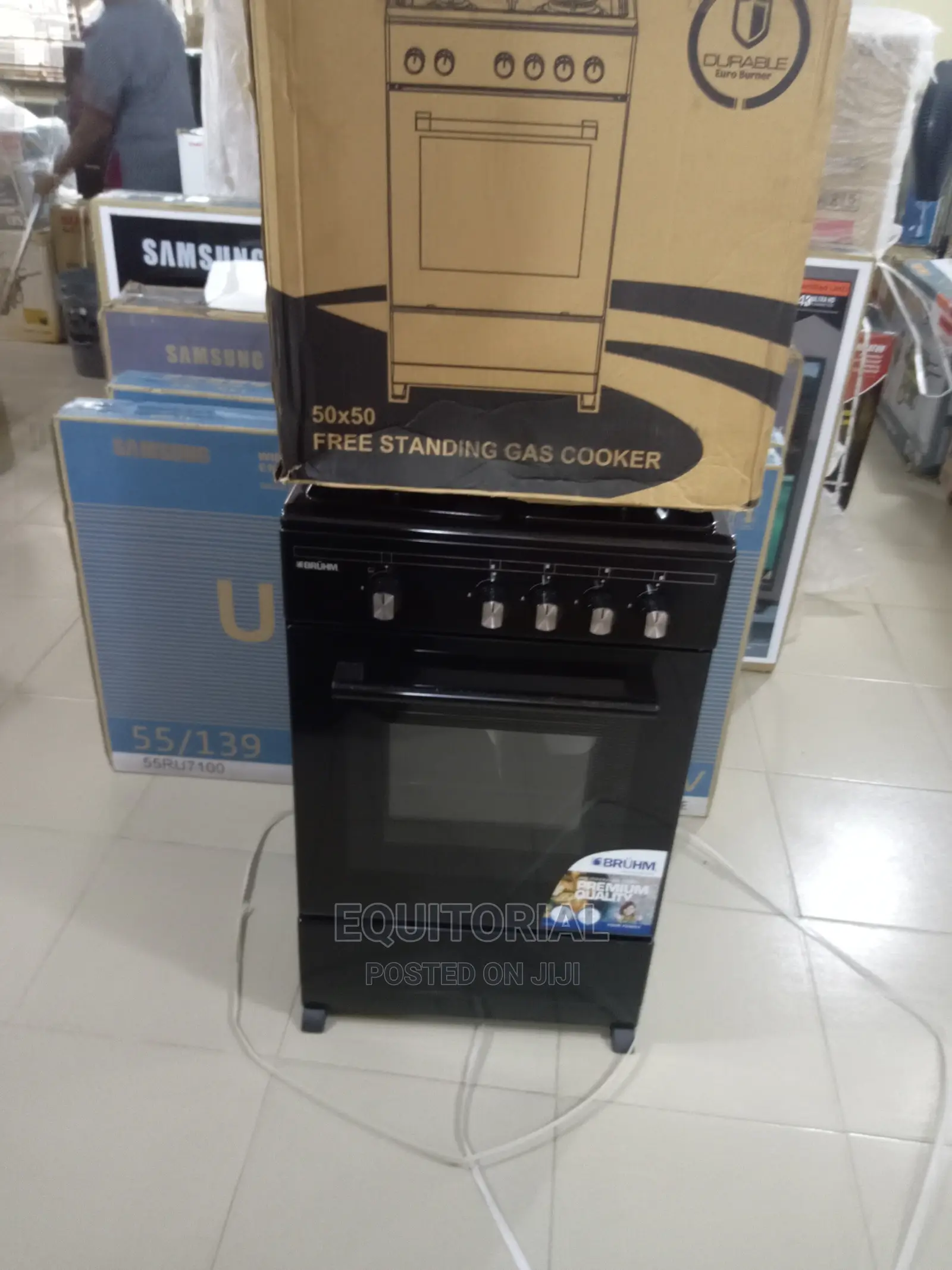 Bruhm Standing Cooker, 4 Gas Burner With Oven
