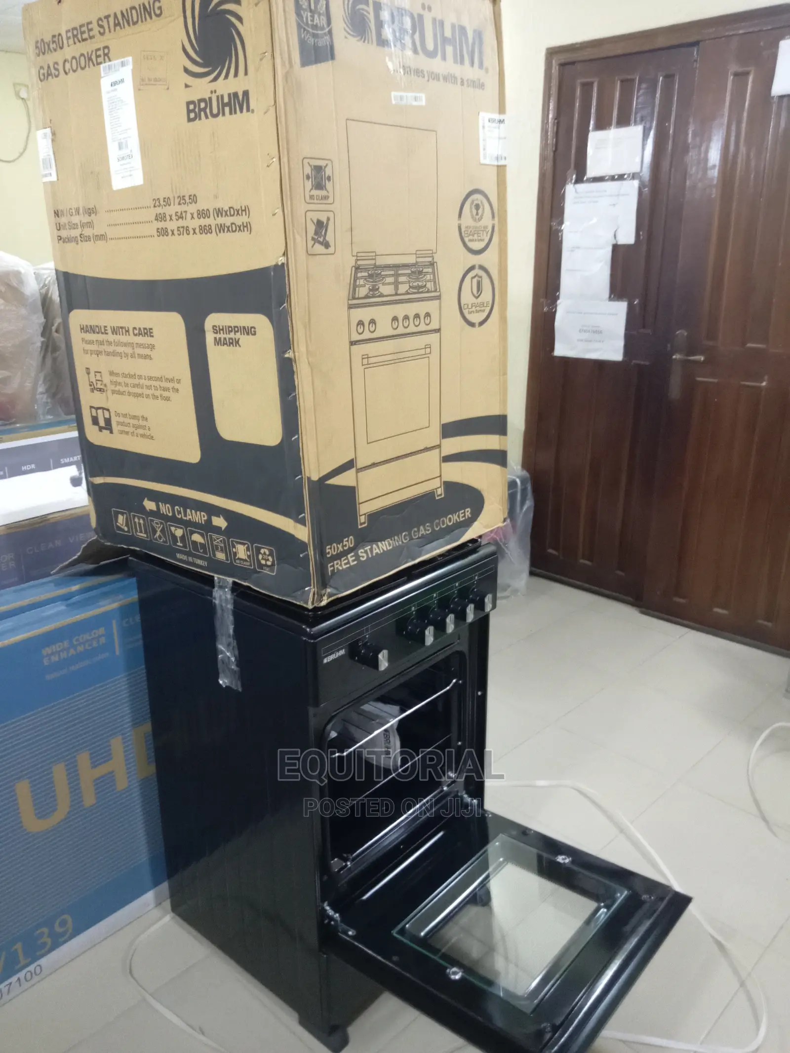 Bruhm 4 Gas Burner+Oven Standing Gas Cooker