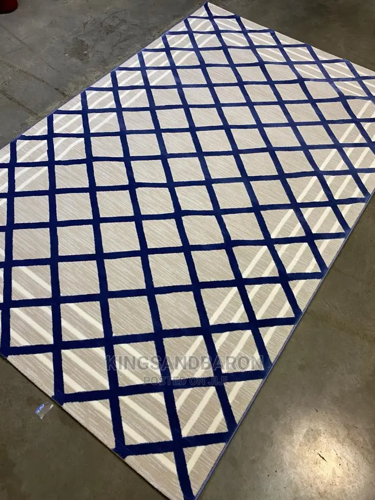 4x6fts Navy Blue and Cream Turkey Center Rug