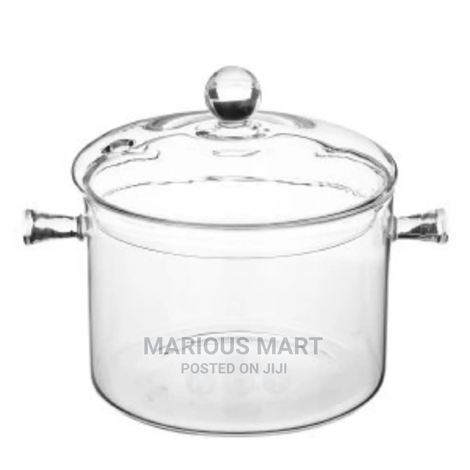 Transparent Glass Cooking Pot - 1500 Ml