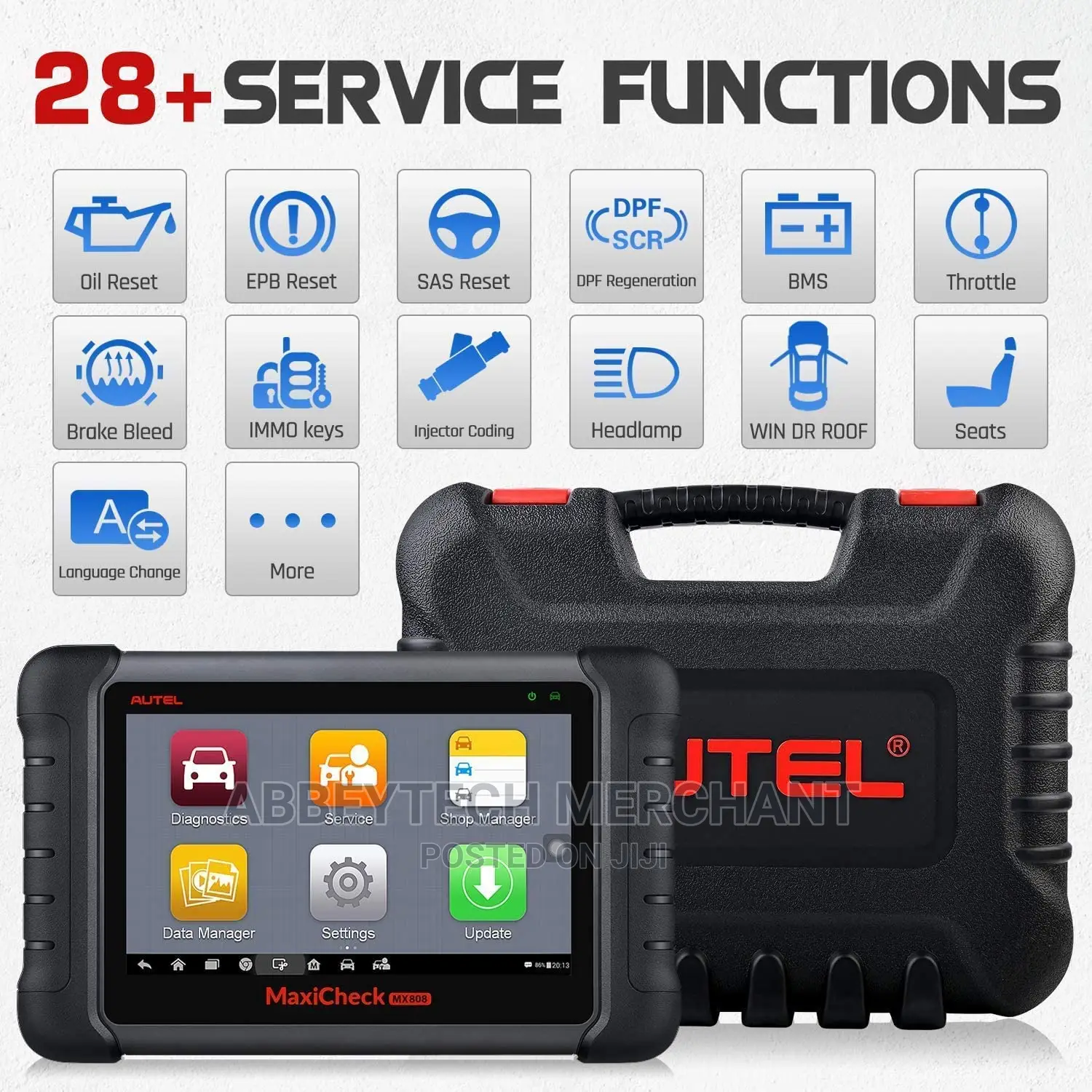 Autel Mx808s Professional Scanner With Benz 38pin Socket