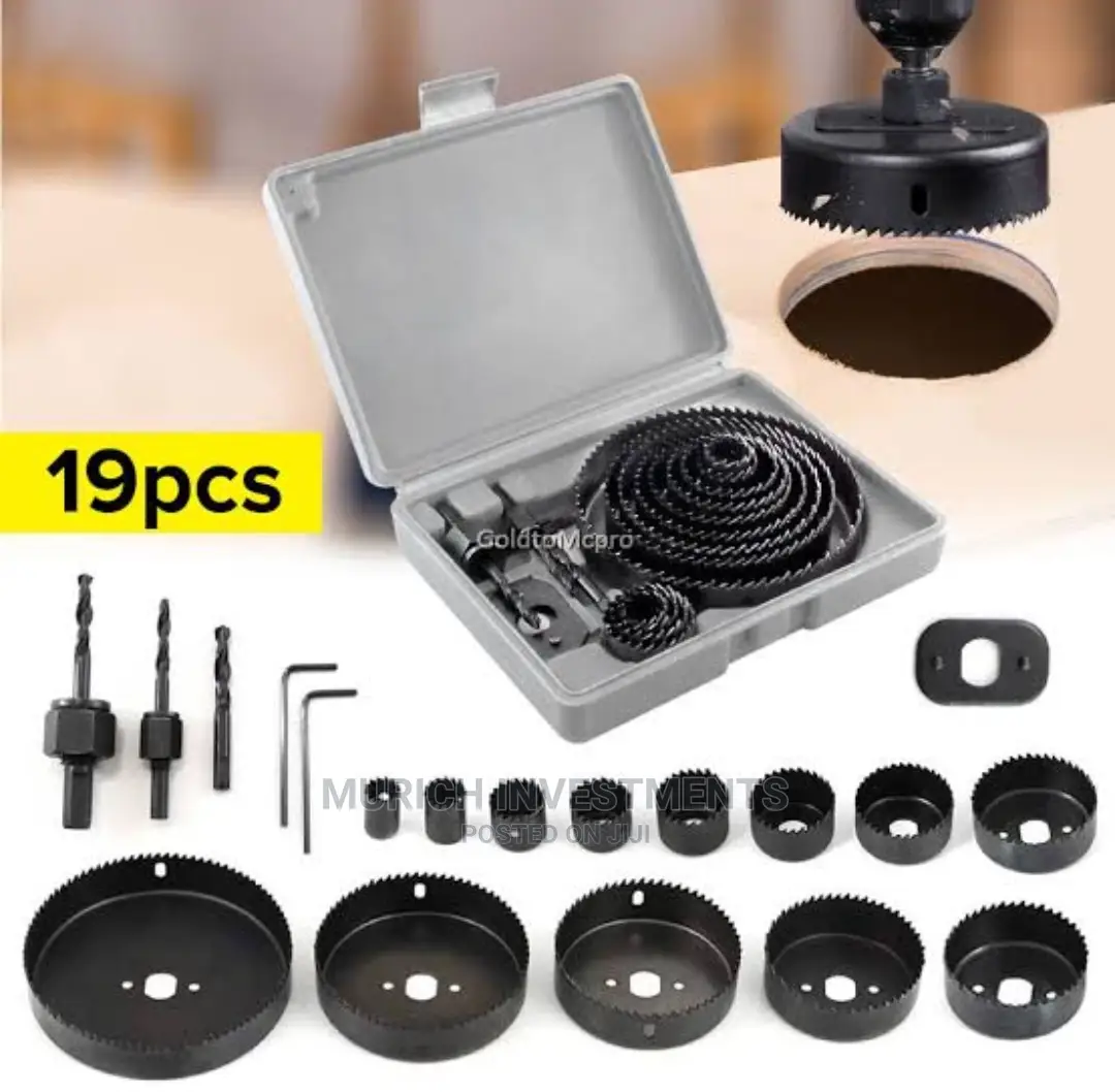 Hole Saw Set Drill Bit Cutter Wood, Plasterboard , PVC