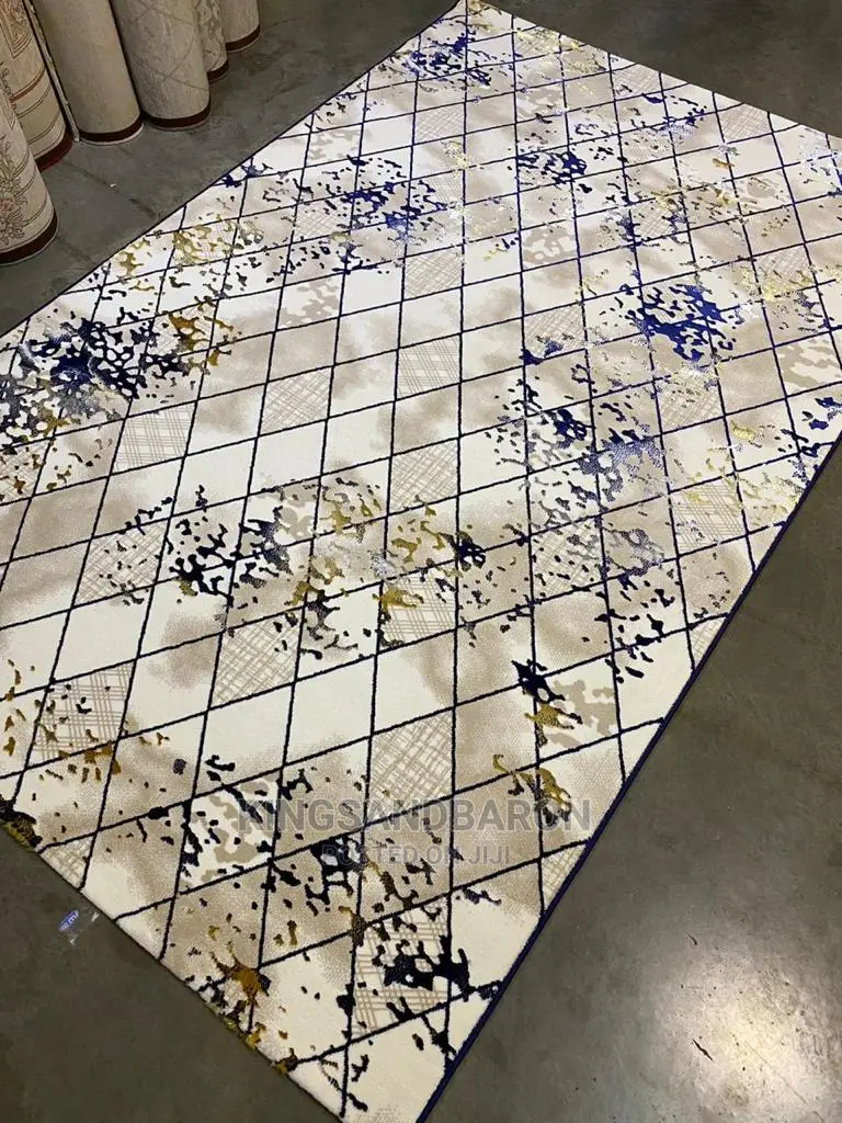 5x7fts Cream Blue and Brown Turkey Center Rug(7x10,4x6,3x5)